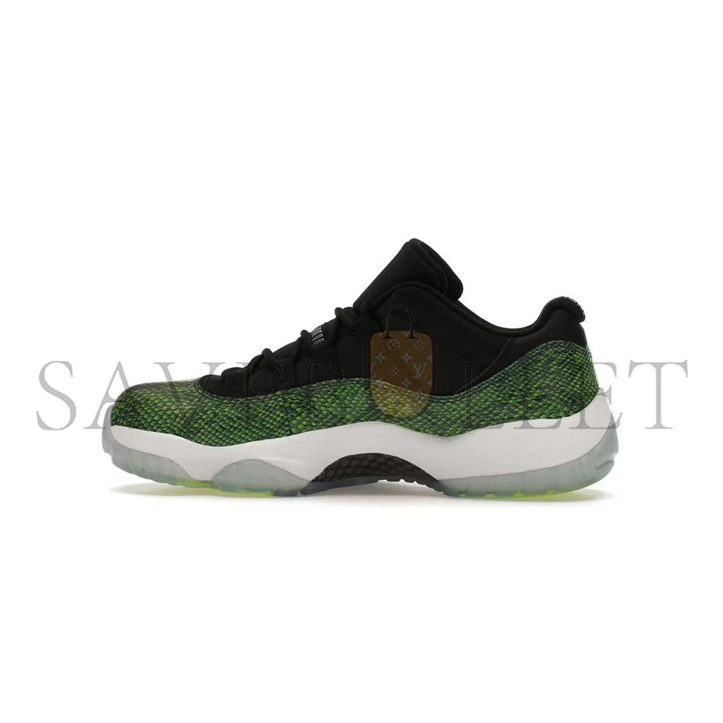 NIKE JORDAN 11 RETRO LOW GREEN SNAKESKIN 528895-033